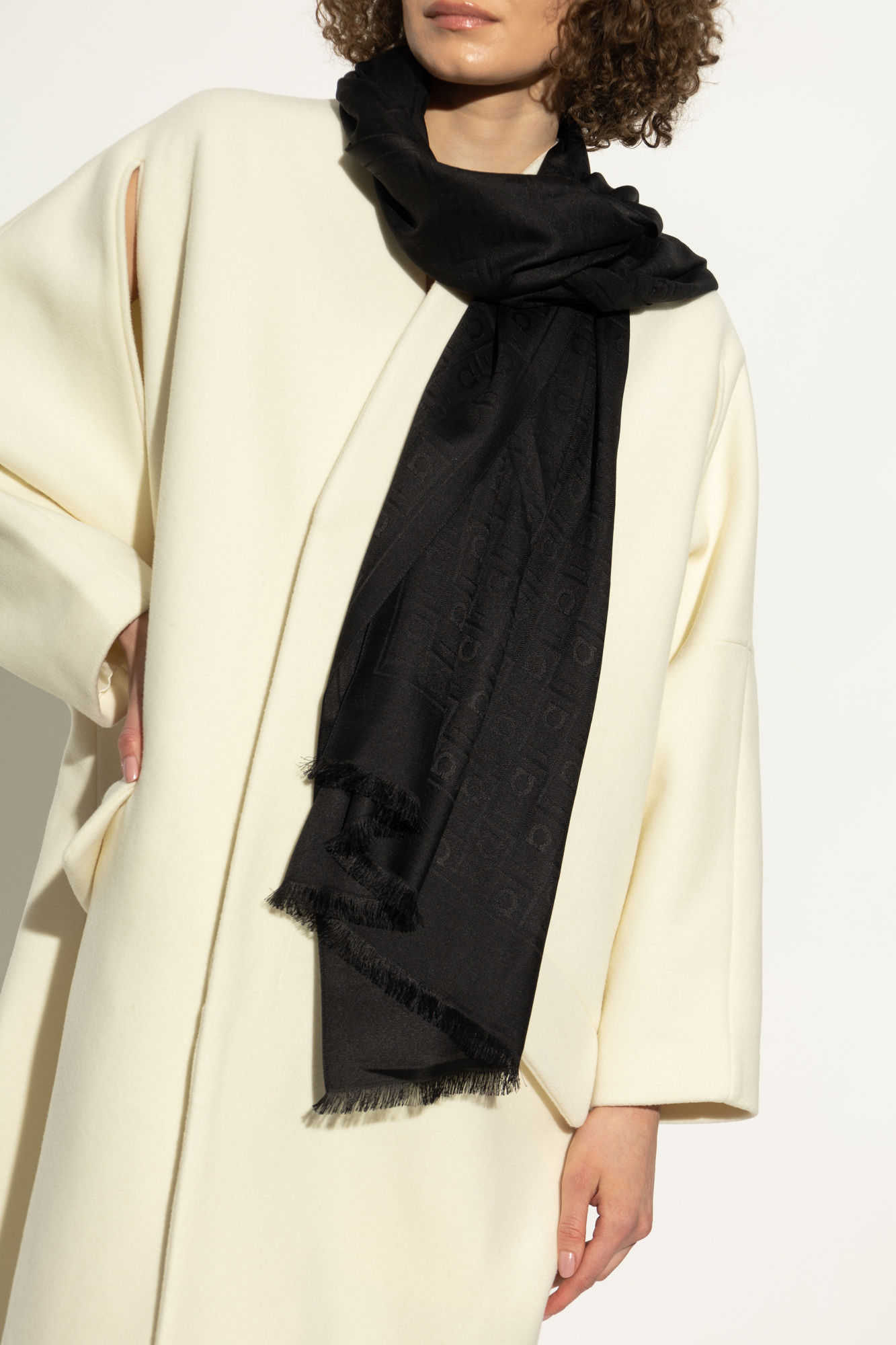 Black Scarf with monogram FERRAGAMO - Vitkac AS